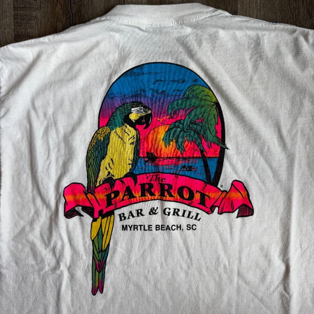 Vintage Myrtle Beach, South Carolina Parrot Bar T-Shirt - size XLarge - Picture 6 of 6